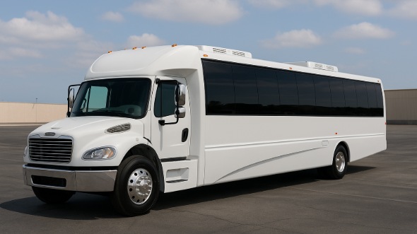 Exterior of Huntington Party Bus Company's 28 Passenger Party Bus in Huntington