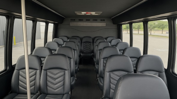 Interior of West Virginia Party Bus Company's 35 Passenger Minibus in West Virginia