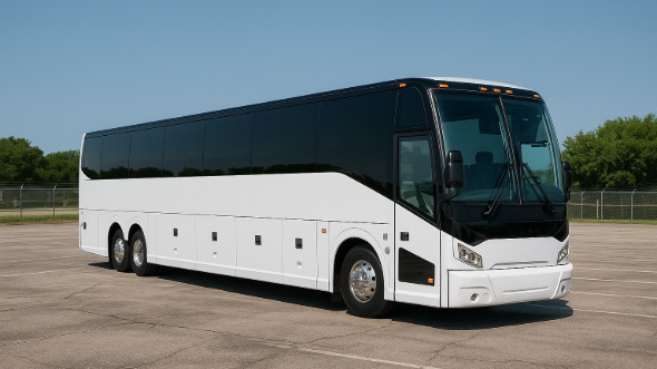 Exterior of West Virginia Party Bus Company's 51 Passenger Charter Bus in West Virginia