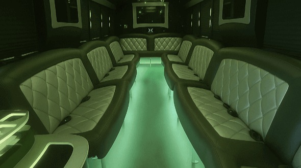 West Virginia 50 passenger party bus interior