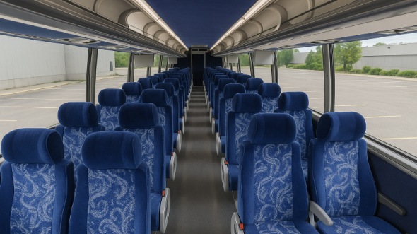 west virginia 54 passenger charter bus interior